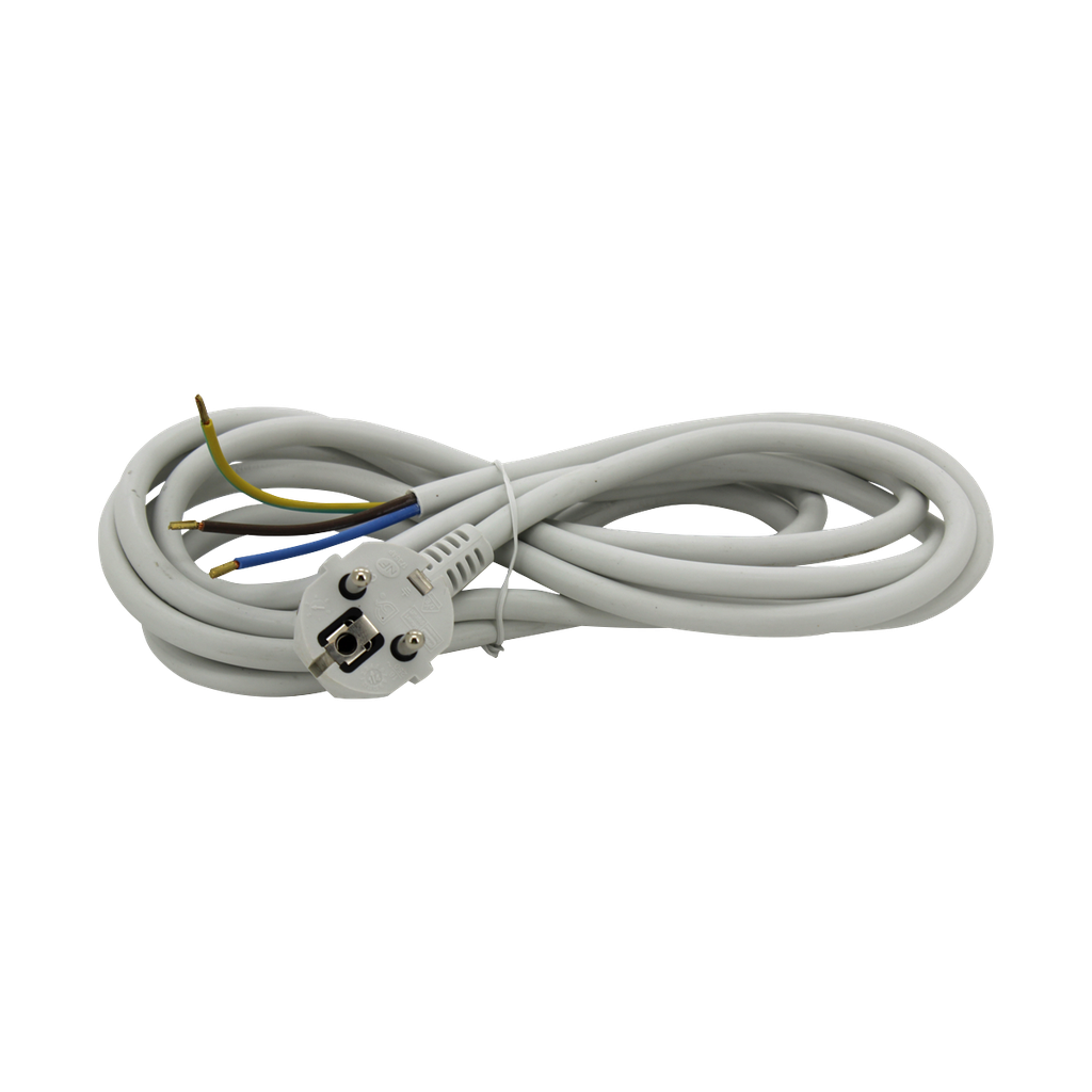 OPAL 5 m Toitekaabel koos Pistikuga, Valge 3x1,5 mm²
