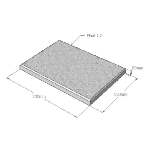 [Vaike-maaplaat-K] Maaplaat väike 700x550x60mm