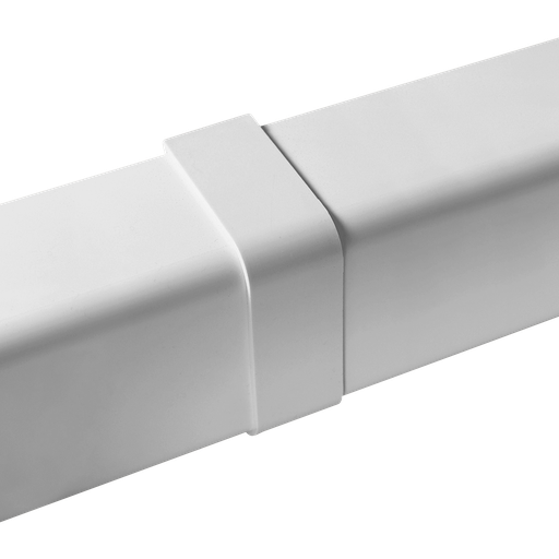 [AM0802-W] Ühendusmuhv 80x60 mm kattekarbikule, valge. Pakendis 30 tk.