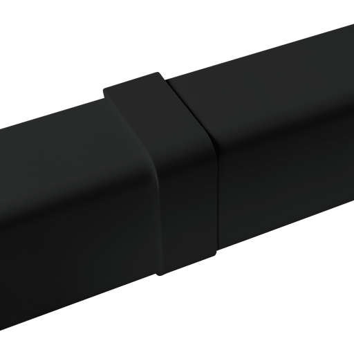 [AM0802-BL] Ühendusmuhv 80x60 mm kattekarbikule, must. Pakendis 30 tk.