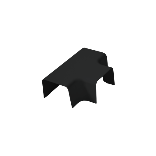 [AM0809-BL] T-ühendus 80x60 mm kattekarbikule, must. Pakendis 4 tk.